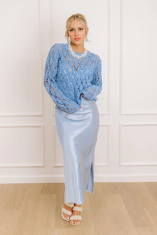 Midi dresses with metallic threads for a glamorous evening event Dreamy Evenings Satin Midi Dress Set