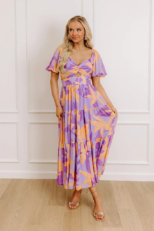 Midi dresses with ruffled sleeves for a more feminine and voluminous look Wisteria Fields Midi Dress