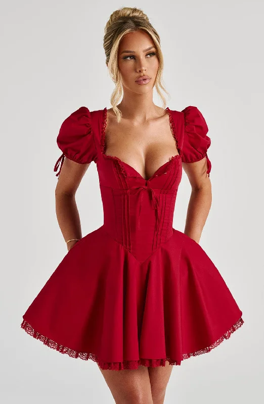 Sequined mini dresses for New Year's Eve Annie Mini Dress - Red