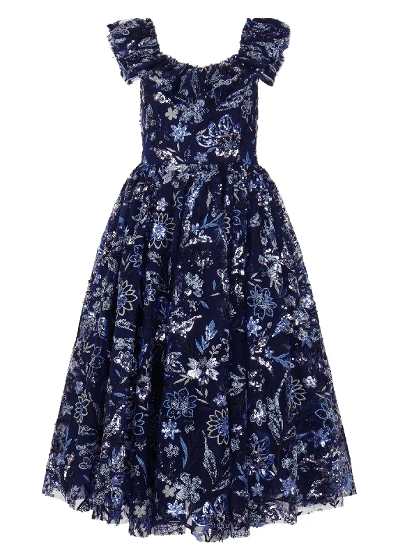 Midi dresses with gathered skirts for a full and flowing silhouette Chrissy Dress