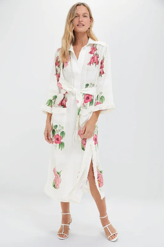 Plaid midi dresses for a fall - themed family gathering Multi Verandah Floral Long Tunic Dress