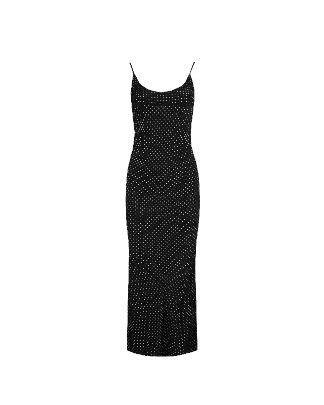 Midi dresses with denim fabric for a casual yet stylish day out ROSARIA SLIP DRESS POLKA DOT Midi dresses with denim fabric for a casual yet stylish day out ROSARIA SLIP DRESS POLKA DOT