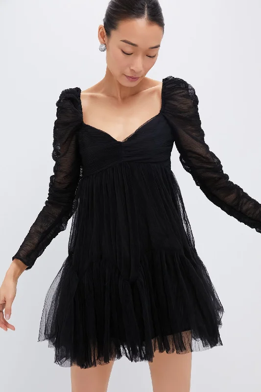Plaid midi dresses for a fall - themed family gathering Black Mini Dress