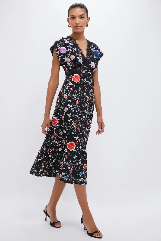 Midi dresses with embroidered accents for a unique and detailed design Black Priscilla Embroidery V-Neck Maxi Dress Midi dresses with embroidered accents for a unique and detailed design Black Priscilla Embroidery V-Neck Maxi Dress