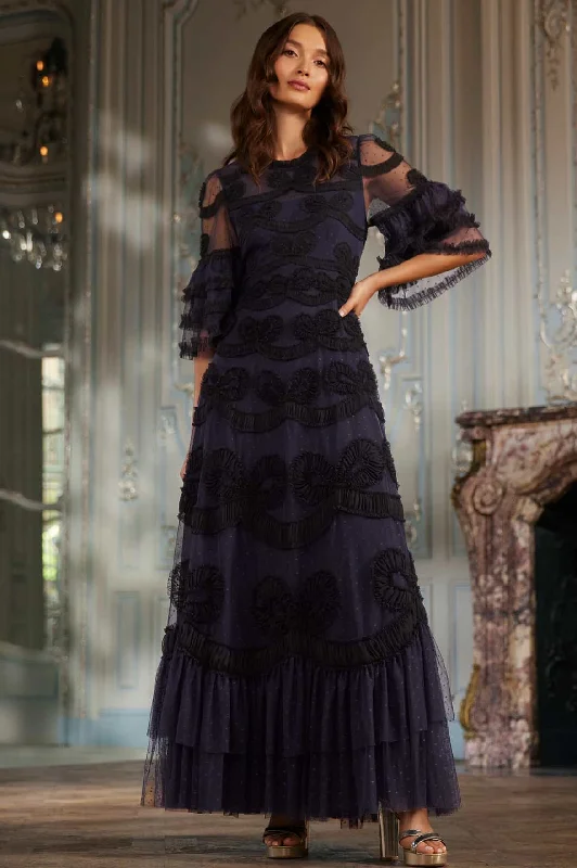 Midi dresses with side slits for a sexy and elegant appearance Ingrid Gown
