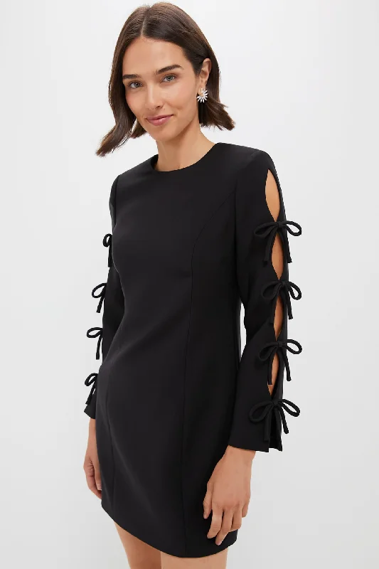 Midi dresses with empire waists for a flattering maternity option Black Bow Sleeve Belinda Mini Dress