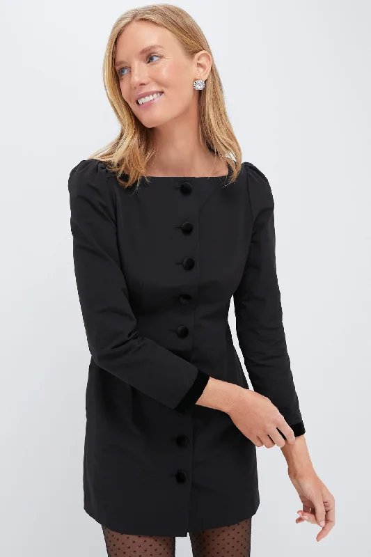 Midi dresses with tassel accents for a bohemian and free - spirited style Black Antoinette Mini Dress