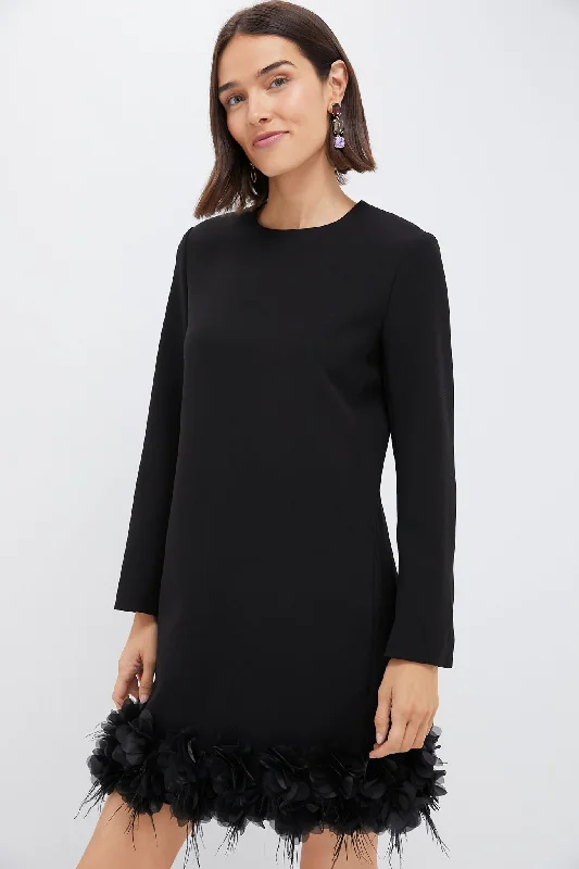 Midi dresses with cotton - blend materials for everyday comfort Organza and Feather Trim Dalia Dress