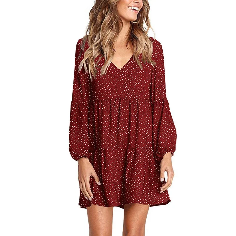 Mini dresses with pleated skirts for a classic look Korban Floral Tiered Babydoll Dress