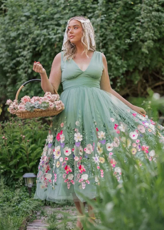 Midi dresses with ruched bodices for a feminine and fitted feel Bouquet Dress