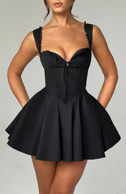 Strapless mini dresses for a beach vacation Antonella Mini Dress - Black