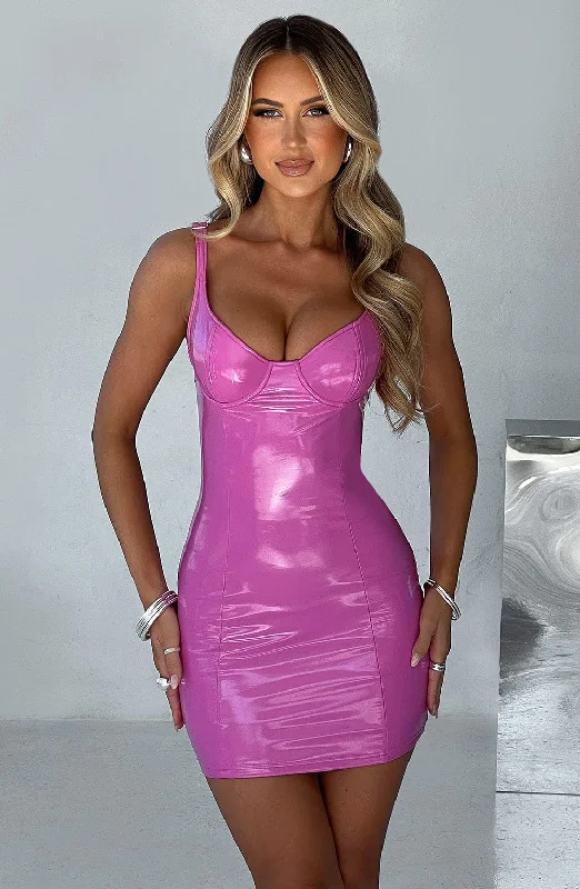 Mini dresses with asymmetric hems for a fashion - forward look Addison Mini Dress - Pink Mini dresses with asymmetric hems for a fashion - forward look Addison Mini Dress - Pink