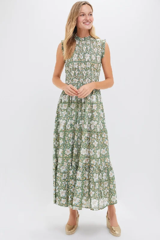 Maxi - inspired midi dresses with flowing fabrics for a beachy vibe Ivy Olive Sleeveless Smocked Maxi Dress Maxi - inspired midi dresses with flowing fabrics for a beachy vibe Ivy Olive Sleeveless Smocked Maxi Dress