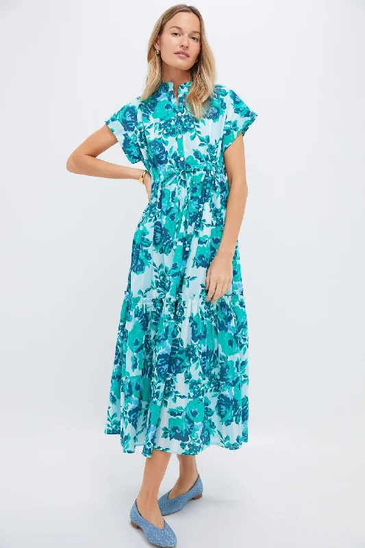 Sleeveless midi dresses with lace details for summer weddings Light Blue Petunia Mumi Midi Dress Sleeveless midi dresses with lace details for summer weddings Light Blue Petunia Mumi Midi Dress