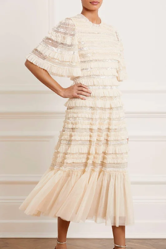 Midi dresses with ruffled hems for a romantic date night Nancy Frill Ballerina Dress Midi dresses with ruffled hems for a romantic date night Nancy Frill Ballerina Dress