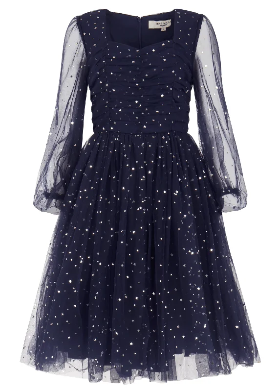 Midi dresses with gathered skirts for a full and flowing silhouette Stardust Dress