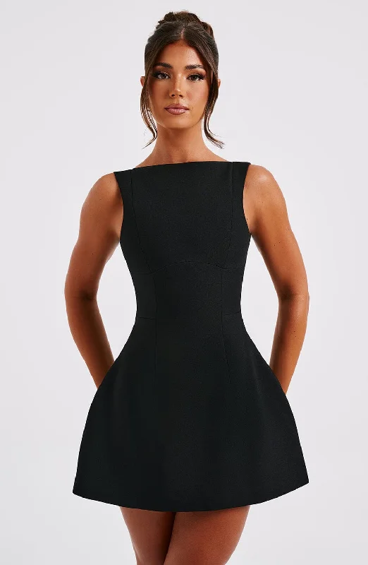 Mini dresses with cold - shoulder designs Alana Mini Dress - Black