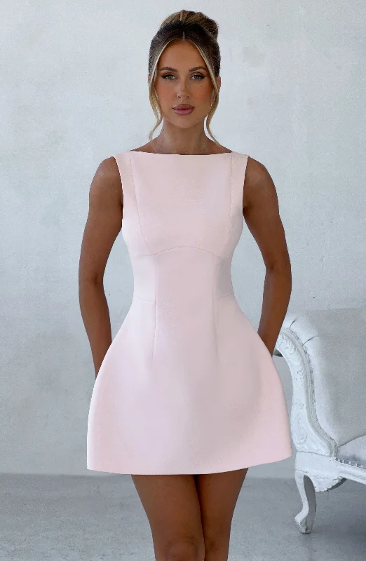 Metallic mini dresses for a glamorous event Alana Mini Dress - Blush