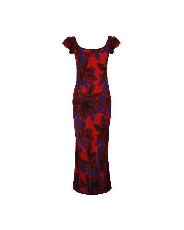 Midi dresses with belted waists to accentuate the figure THEA DRESS SAMBA
