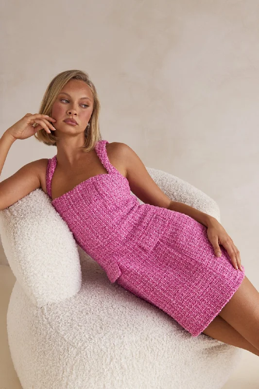 Satin mini dresses for a luxurious feel Elle Mini Dress (Pink)