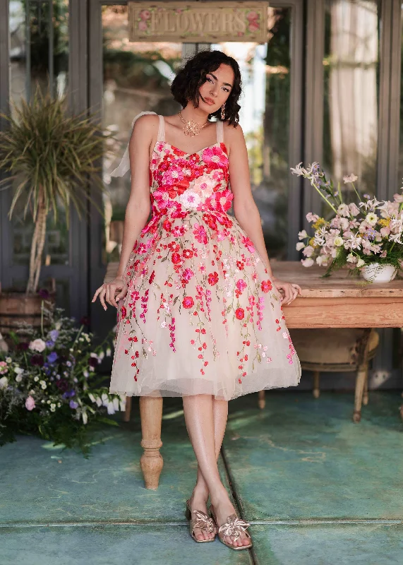 Midi dresses with button - front designs for a classic touch Blossom Dress
