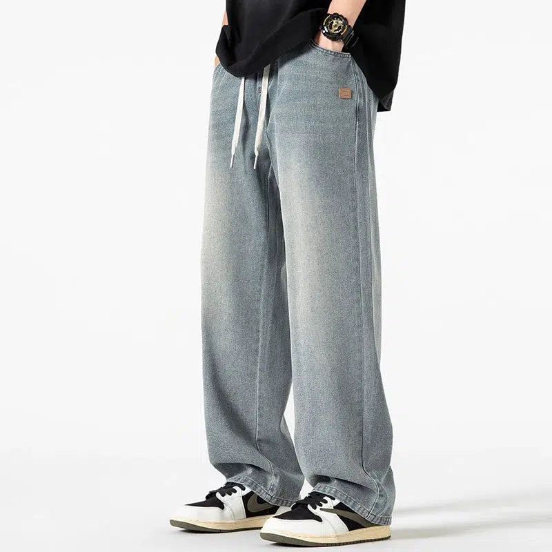 Straight - leg women jeans with a classic and timeless appealBlue Wide-Leg Jeans