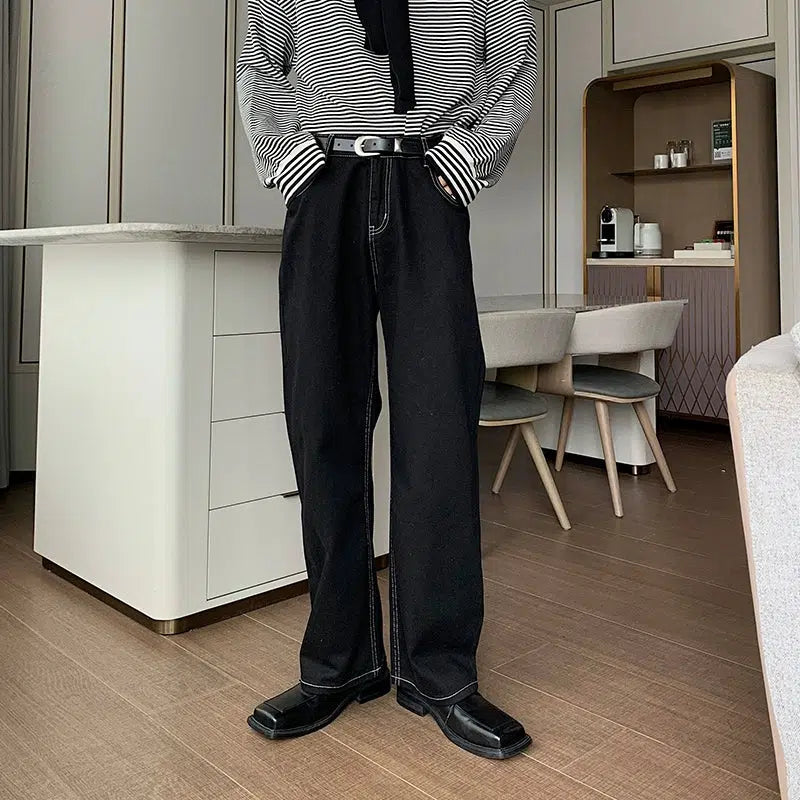 Skinny women jeans with a form - fitting designClassic Straight-Leg Jeans