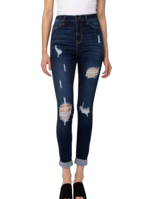 Colored women jeans in vibrant hues like red and yellowCuff It Up Skinny Jeans In Dark Wash Colored women jeans in vibrant hues like red and yellowCuff It Up Skinny Jeans In Dark Wash