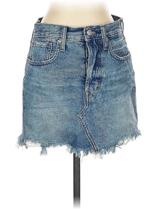 Women's Printed Geometric Patterned Shorts in Bright Colors for a Statement LookDenim Skirt