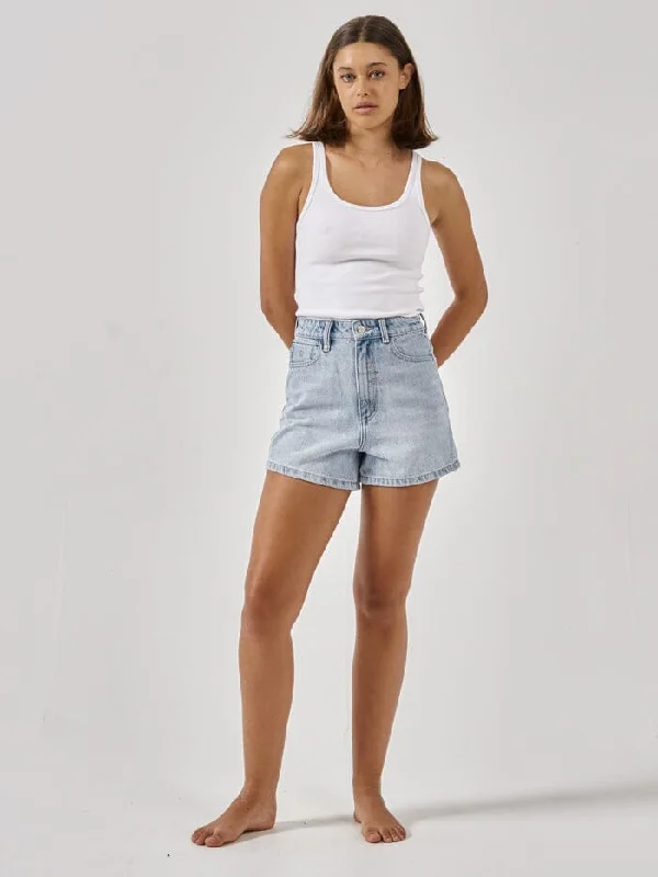 Women's Printed Geometric Patterned Shorts in Bright Colors for a Statement LookErica Short - Ash Blue