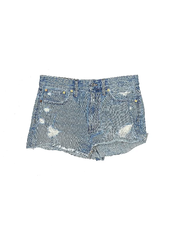 Plus Size Women's Denim Cut - off Shorts with Frayed Edges for a Casual and Laid - Back VibeHigh-Rise Denim Shorts Plus Size Women's Denim Cut - off Shorts with Frayed Edges for a Casual and Laid - Back VibeHigh-Rise Denim Shorts
