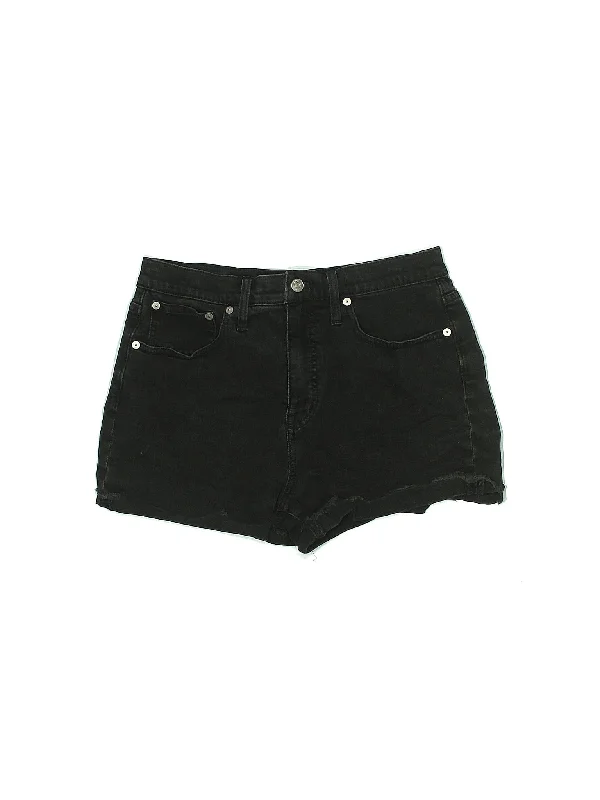 Women's Lace - Trimmed Shorts in White for a Romantic and Elegant OutfitHigh-Rise Denim Shorts in Dark Wash