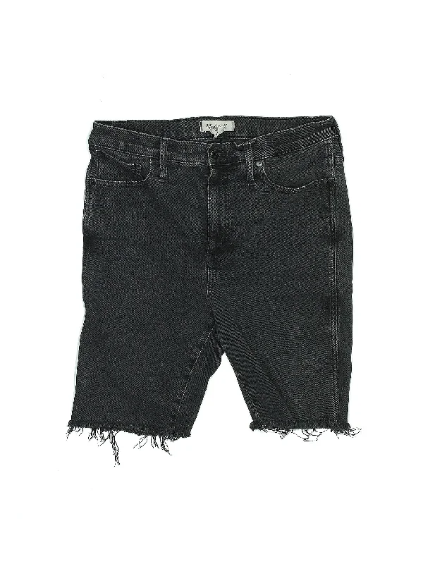 Women's Printed Animal Print Shorts in Brown and Black for a Bold and Fashion - Forward AppearanceHigh-Rise Denim Shorts in Dark Wash