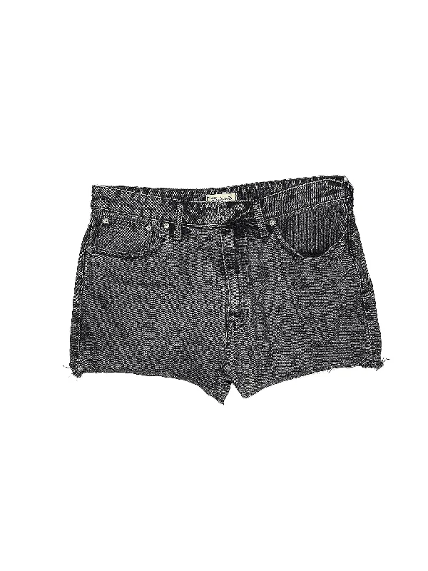 Women's Printed Geometric Patterned Shorts in Bright Colors for a Statement LookHigh-Rise Denim Shorts in Dark Wash