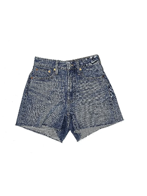 Women's Printed Geometric Patterned Shorts in Bright Colors for a Statement LookHigh-Rise Denim Shorts in Medium Wash
