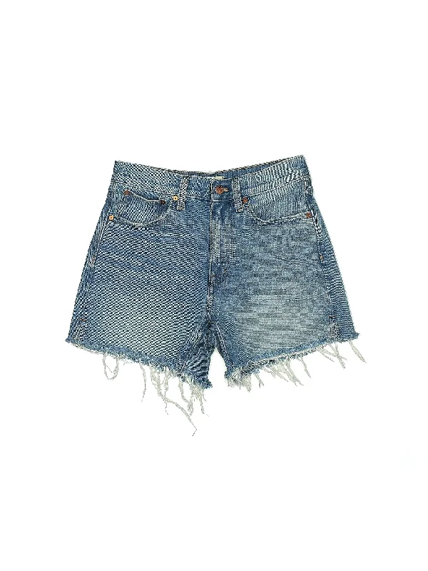 Women's Satin - Finish Shorts in Burgundy for a Luxurious and Stylish Nighttime LookHigh-Rise Denim Shorts in Medium Wash