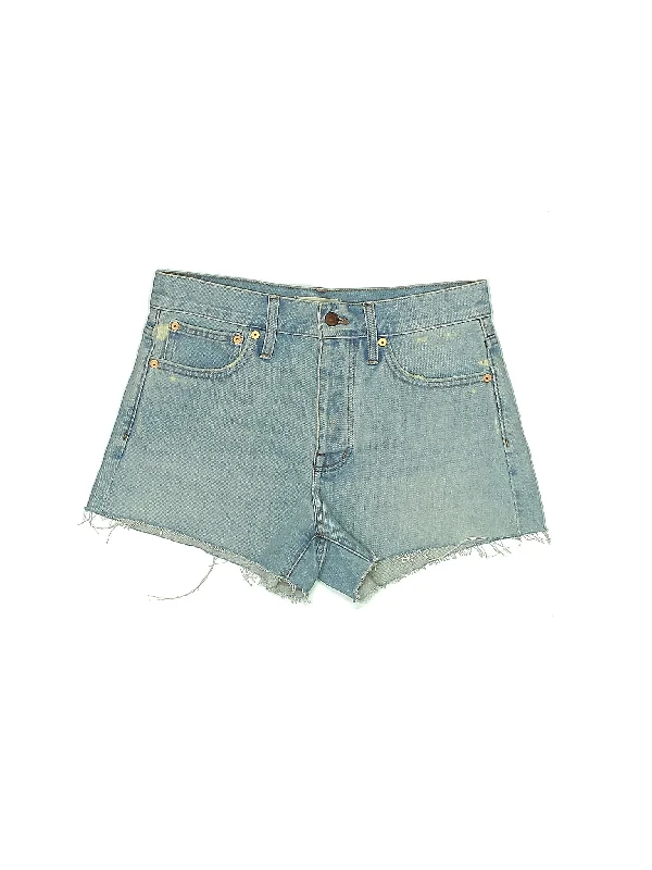 Women's Printed Animal Print Shorts in Brown and Black for a Bold and Fashion - Forward AppearanceHigh-Rise Denim Shorts in Medium Wash