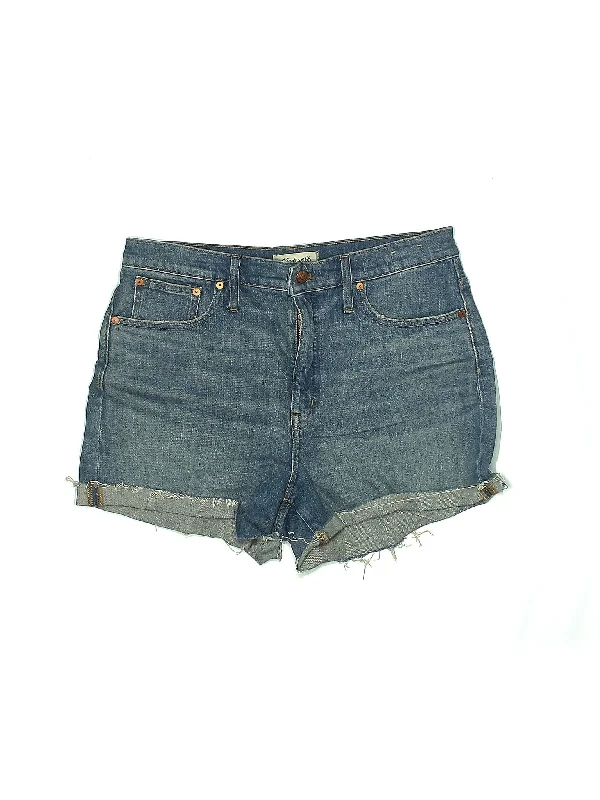 Women's Printed Animal Print Shorts in Brown and Black for a Bold and Fashion - Forward AppearanceHigh-Rise Denim Shorts in Medium Wash