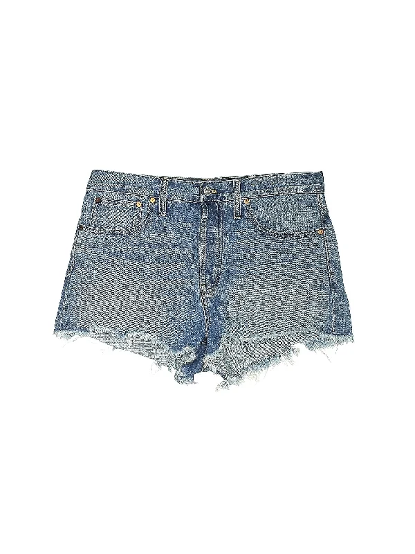 Women's Sequined Party Shorts in Gold for a Glamorous Night OutHigh-Rise Denim Shorts in Medium Wash