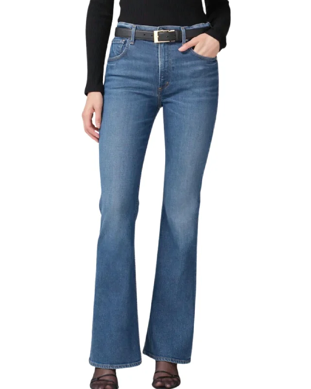 Wide - leg women jeans for a modern and relaxed vibeIsola Flare Denim Jeans In Crispen
