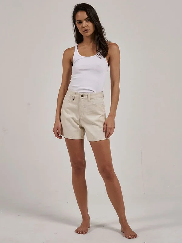 Women's Printed Geometric Patterned Shorts in Bright Colors for a Statement LookKhloe Short - Heritage White