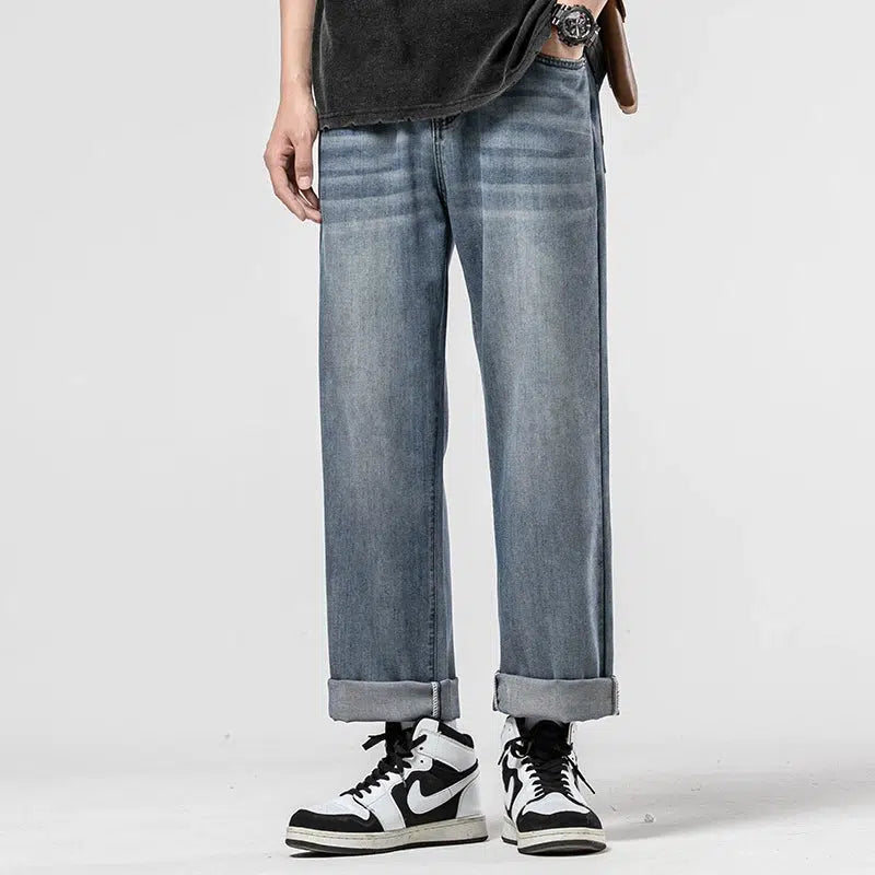 Embroidered women jeans with intricate patternsLoose-fit Straight-leg Jeans