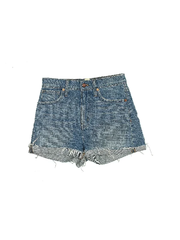 Women's Printed Floral Linen Shorts in Pastel Colors for a Summer Beach OutfitLow-Rise Denim Shorts in Medium Wash