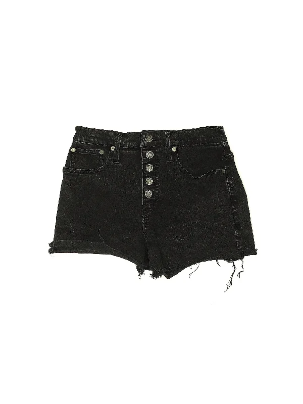Women's Printed Geometric Patterned Shorts in Bright Colors for a Statement LookMid-Rise Denim Shorts