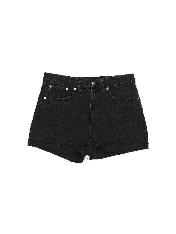 Women's Lace - Trimmed Shorts in White for a Romantic and Elegant OutfitMid-Rise Denim Shorts in Dark Wash