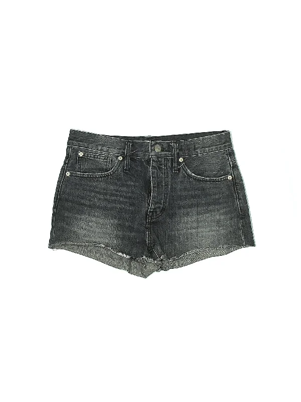 Women's Printed Animal Print Shorts in Brown and Black for a Bold and Fashion - Forward AppearanceMid-Rise Denim Shorts in Dark Wash