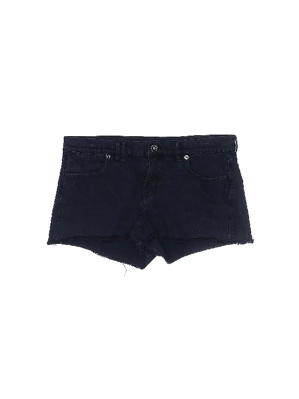 Women's Satin - Finish Shorts in Burgundy for a Luxurious and Stylish Nighttime LookMid-Rise Denim Shorts in Dark Wash