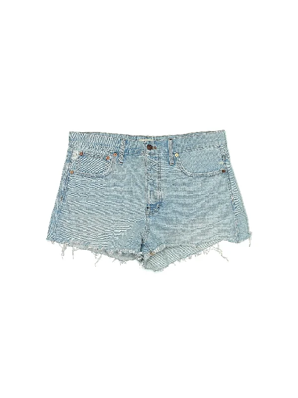 Women's Sequined Party Shorts in Gold for a Glamorous Night OutMid-Rise Denim Shorts in Light Wash