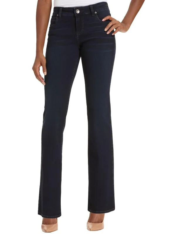 High - waisted women jeans for a flattering silhouetteNatalie Womens Denim Bakes Creases Bootcut Jeans