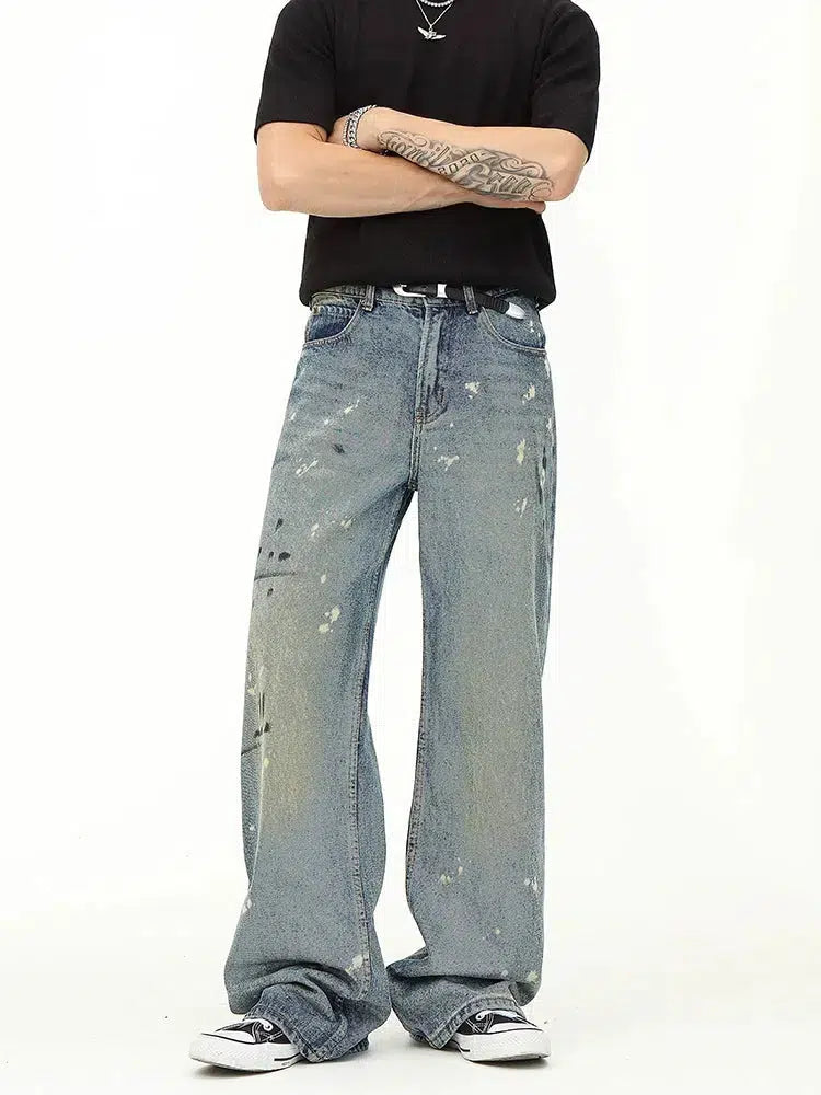 Skinny women jeans with a form - fitting designRetro Graffiti Tie-Dye Jeans